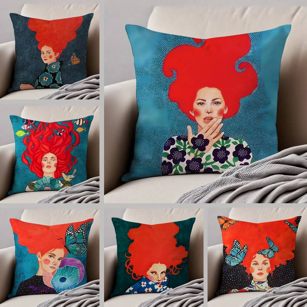 Home Art Textiles - H-Hulya O-Ozdemir ART Pillow Case Anti-dustmite