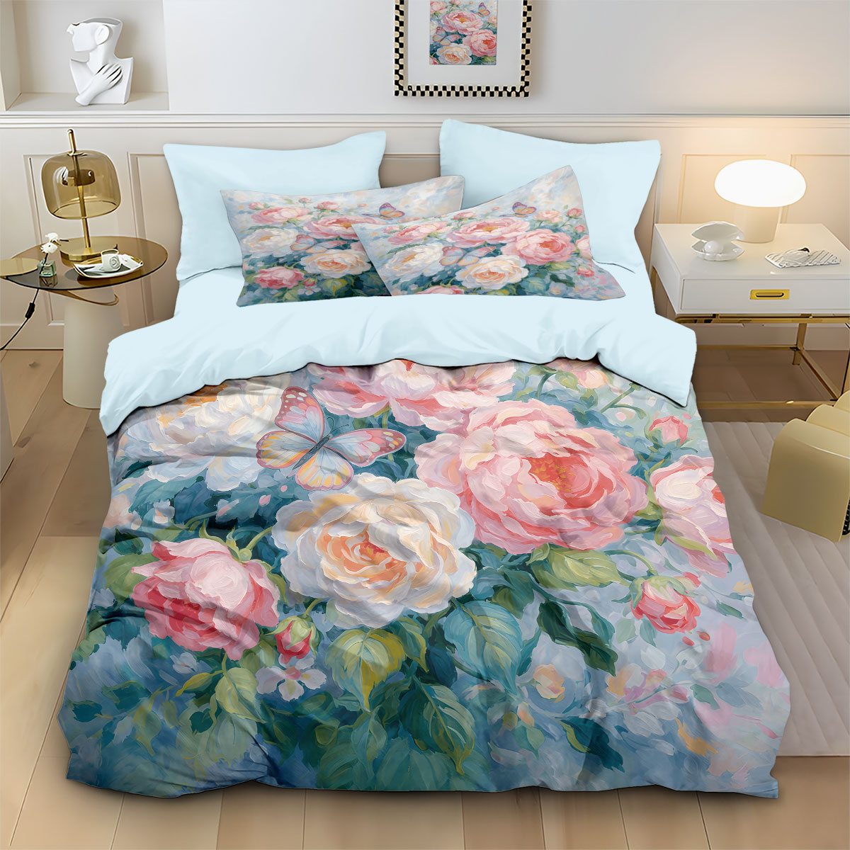 Home Textiles Bedding - 3pcs Spring Colored Floral Print Coreless