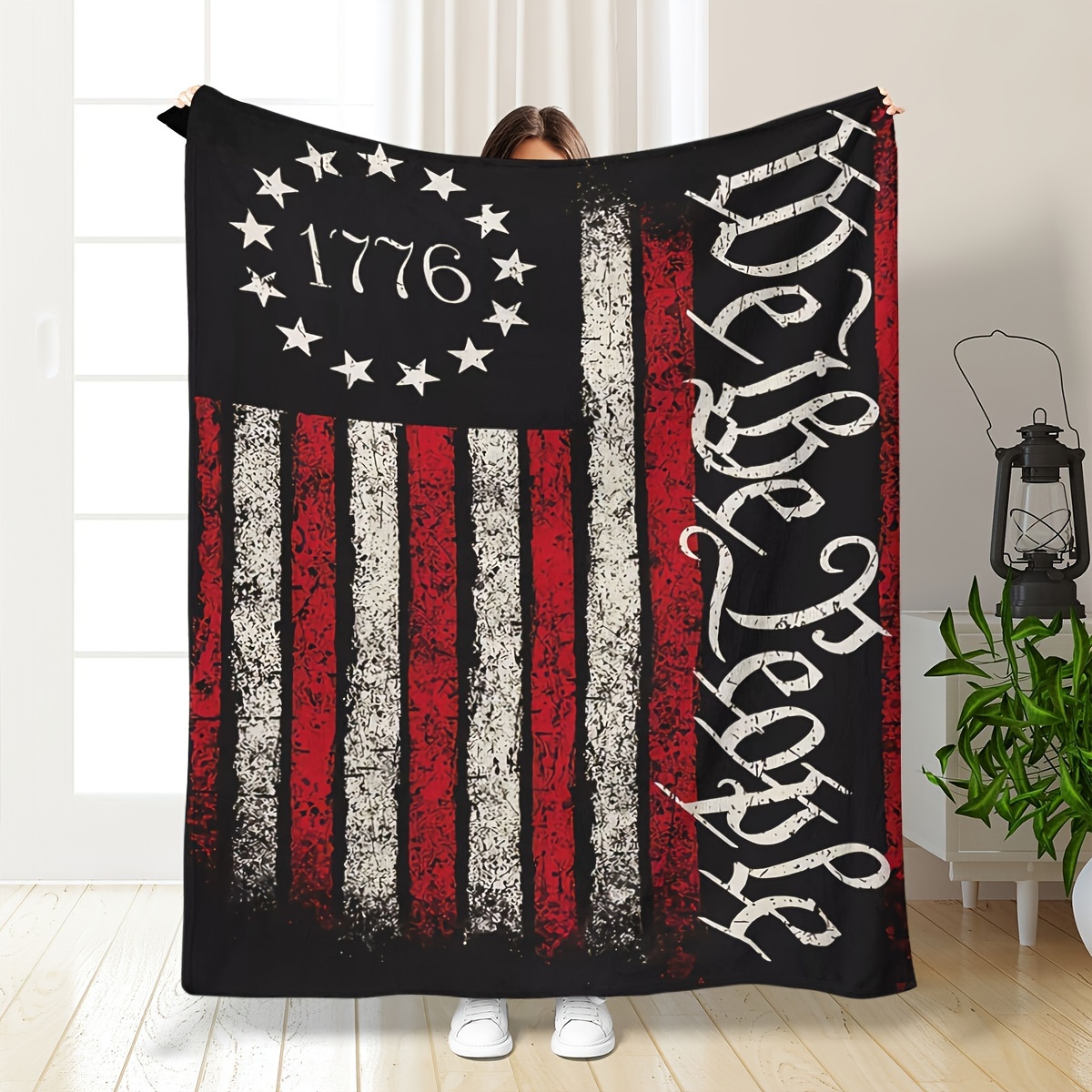Vintage 1776 We The People Pri - Throw Blanket Chunky Knit avis et prix