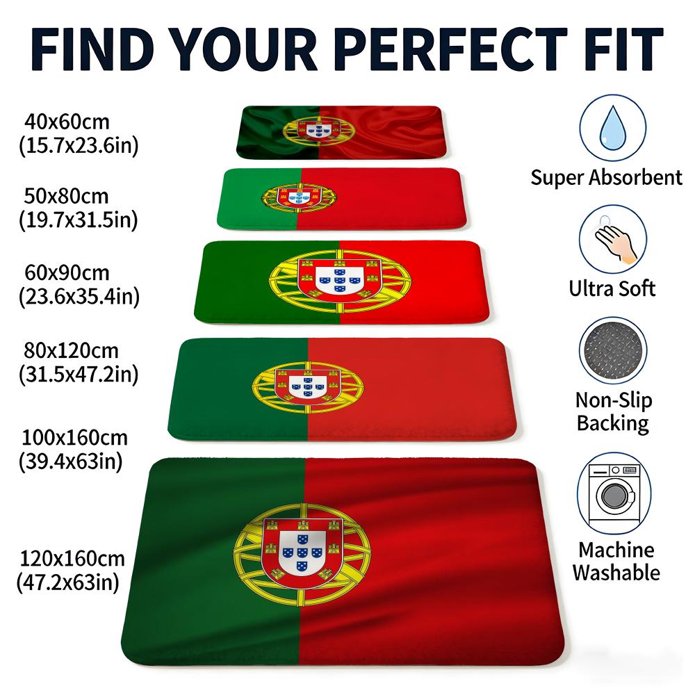-P-Portugal Floor Mat Flannel  - Home Textiles Portugal avis et prix