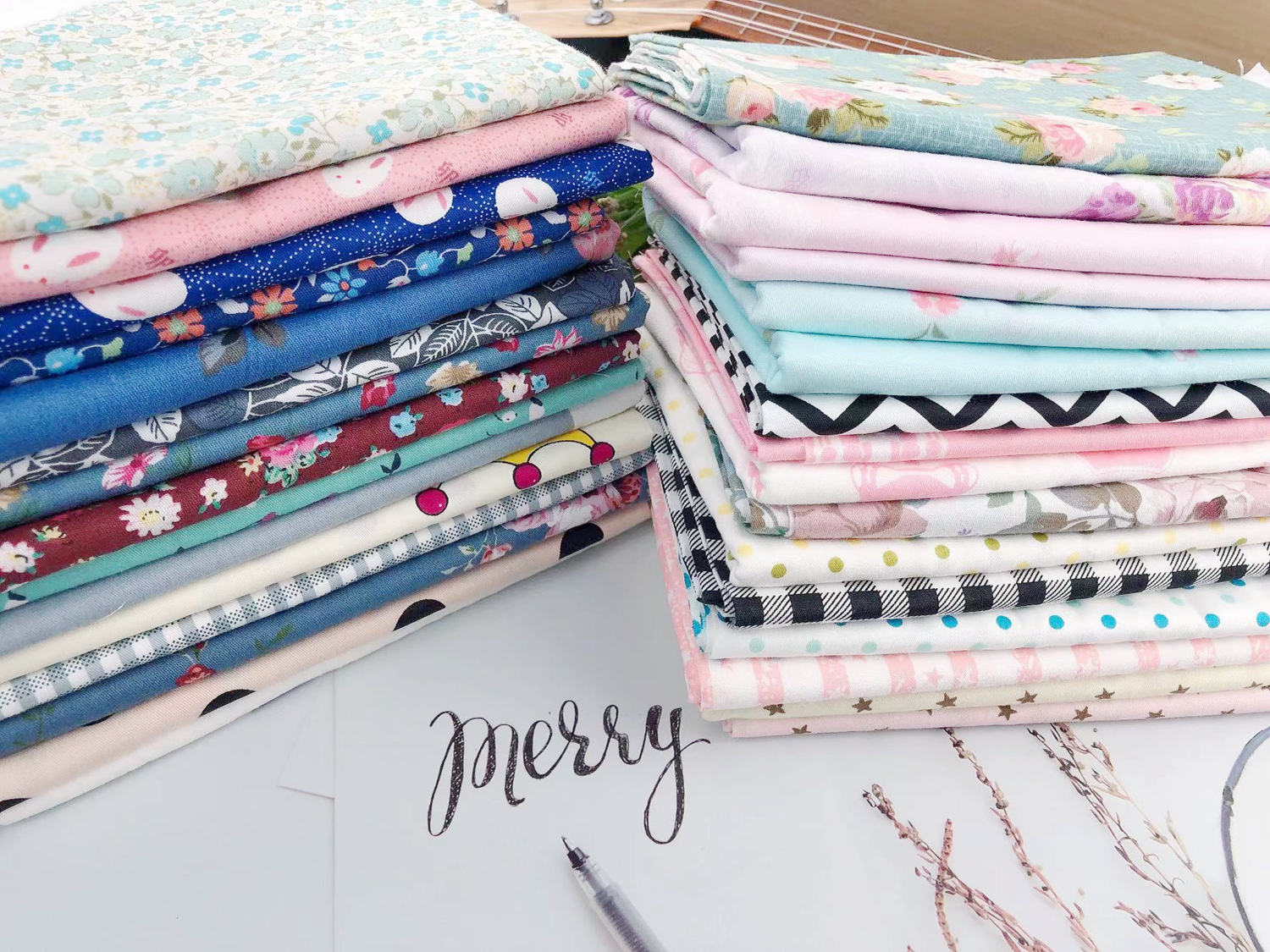 Delicate 50cmx50cm Fat Quarter - Home Textiles Bedding avis et prix