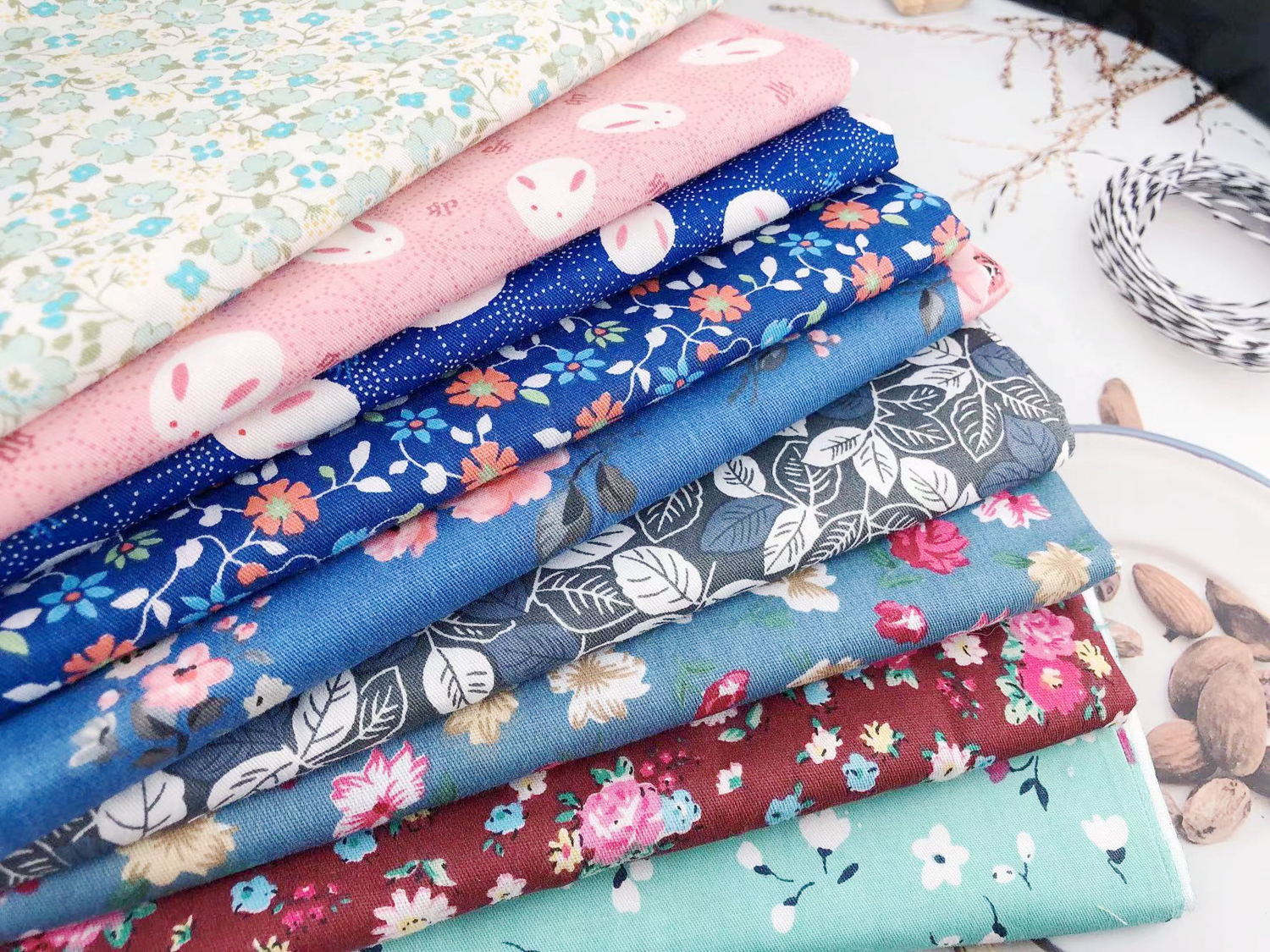 Delicate 50cmx50cm Fat Quarter - Home Textiles Bedding avis et prix