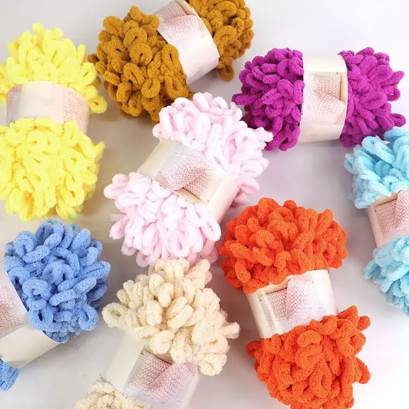 100g/Ball Finger Loop Yarn Thr - Throw Blanket Chunky Knit avis et prix