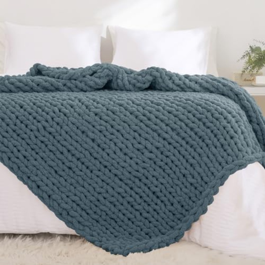 Chunky Knit Throw Blanket for  - Throw Blanket Chunky Knit avis et prix