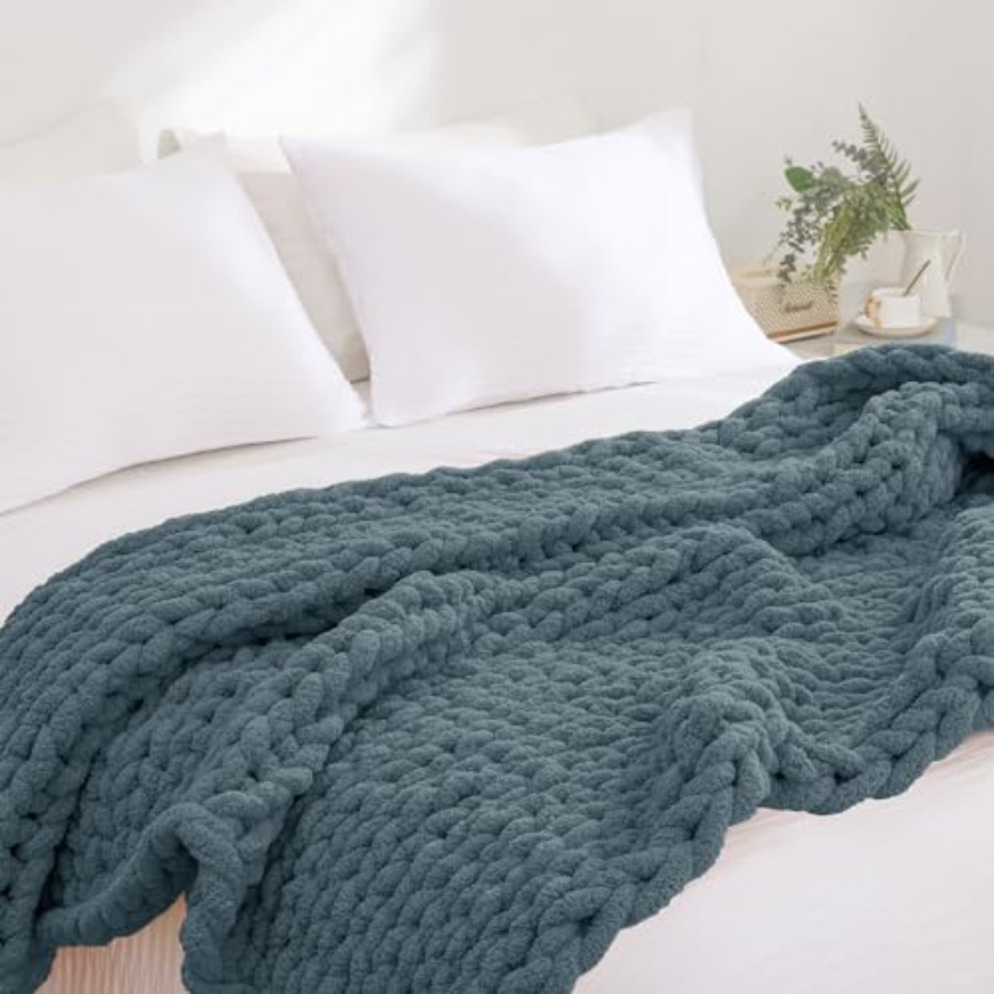 Chunky Knit Throw Blanket for  - Throw Blanket Chunky Knit avis et prix
