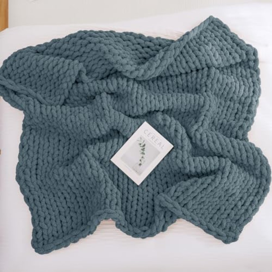 Chunky Knit Throw Blanket for  - Throw Blanket Chunky Knit avis et prix
