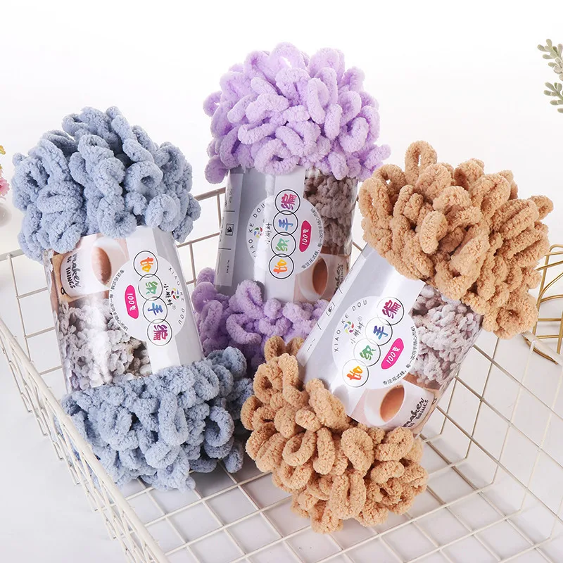 5pcs100g/Roll Puffy Finger Loo - Throw Blanket Chunky Knit avis et prix