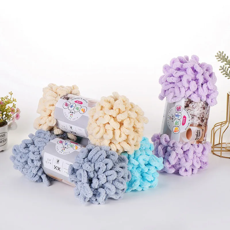 5pcs100g/Roll Puffy Finger Loo - Throw Blanket Chunky Knit avis et prix