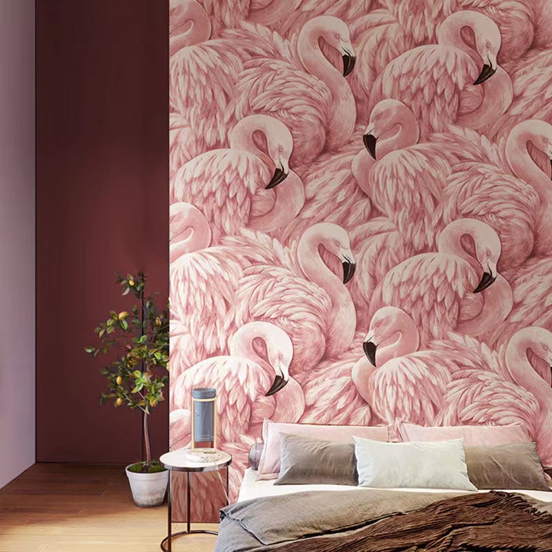 Nordic Ins Pink Flamingo Wallp - Home Textiles Store avis et prix