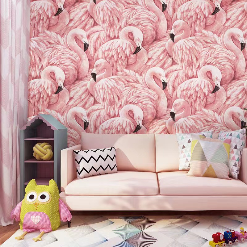 Nordic Ins Pink Flamingo Wallp - Home Textiles Store avis et prix