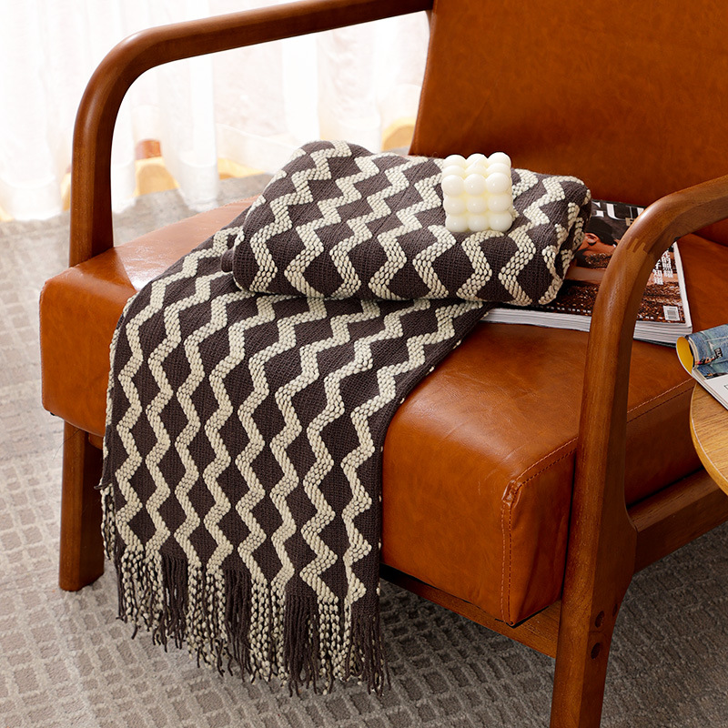 50x60inch Grey Knitted Throw B - Throw Blanket Chunky Knit avis et prix