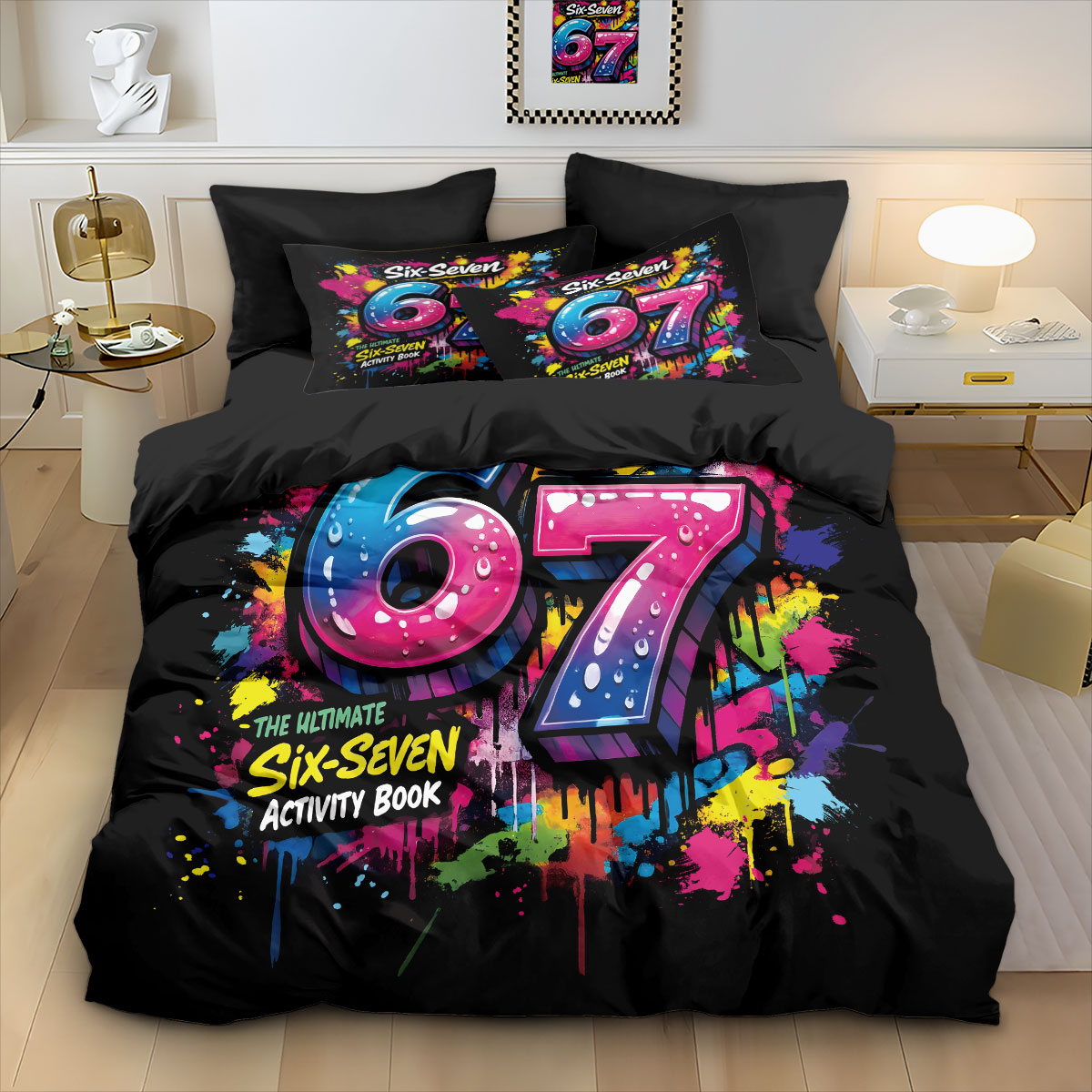 3pcs Graffiti Style Game Contr - Home Textiles Bedding avis et prix