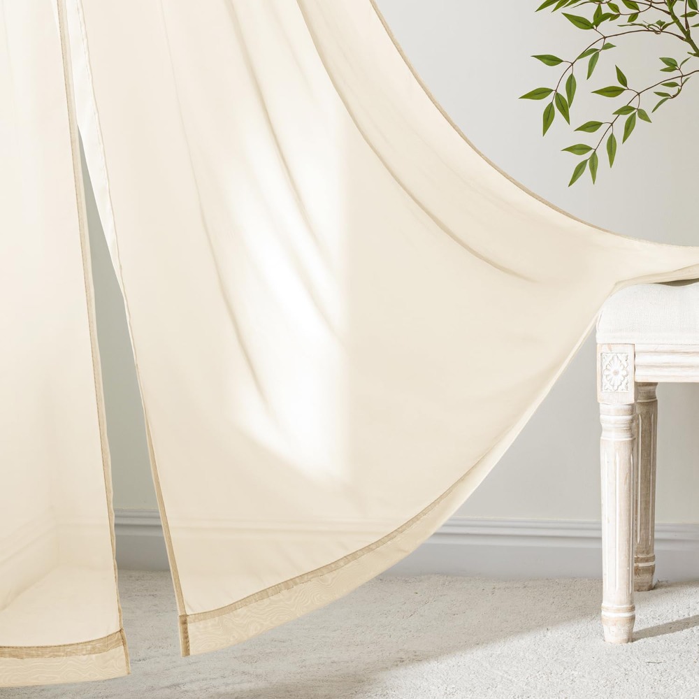 Butter Cream Sheer Curtains 84 - Curtain Sheer Voile avis et prix
