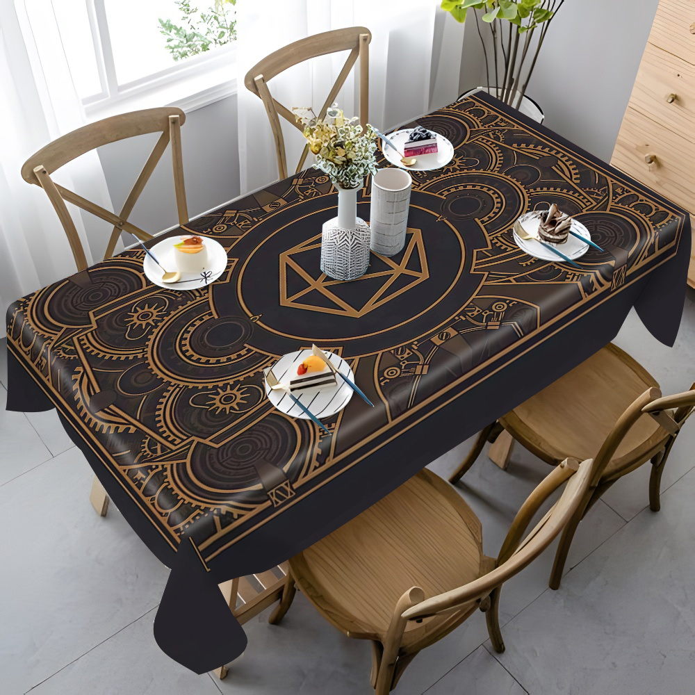 Steampunk Black Golden Gear Pa - Home And Textiles avis et prix
