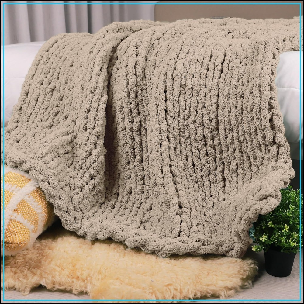 Handmade Chunky Knit Throw Bla - Throw Blanket Chunky Knit avis et prix