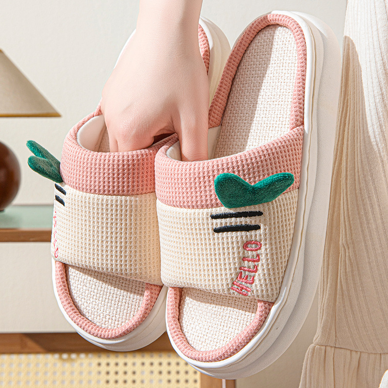 New Style Linen Slippers for W - Home And Textiles avis et prix