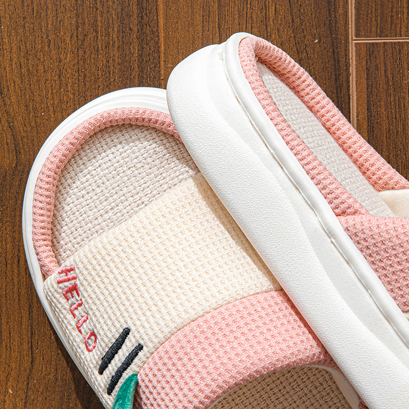 New Style Linen Slippers for W - Home And Textiles avis et prix