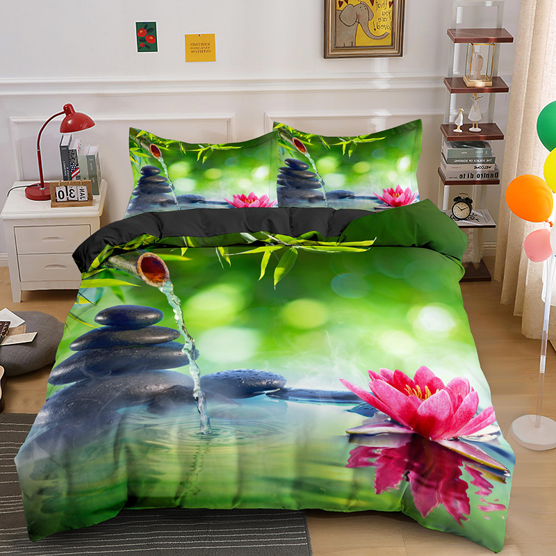 Zen Stone Green Bamboo Duvet C - Home Textiles Bedding avis et prix