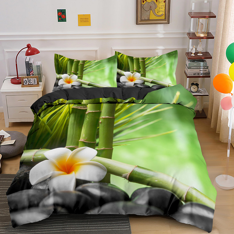 Zen Stone Green Bamboo Duvet C - Home Textiles Bedding avis et prix