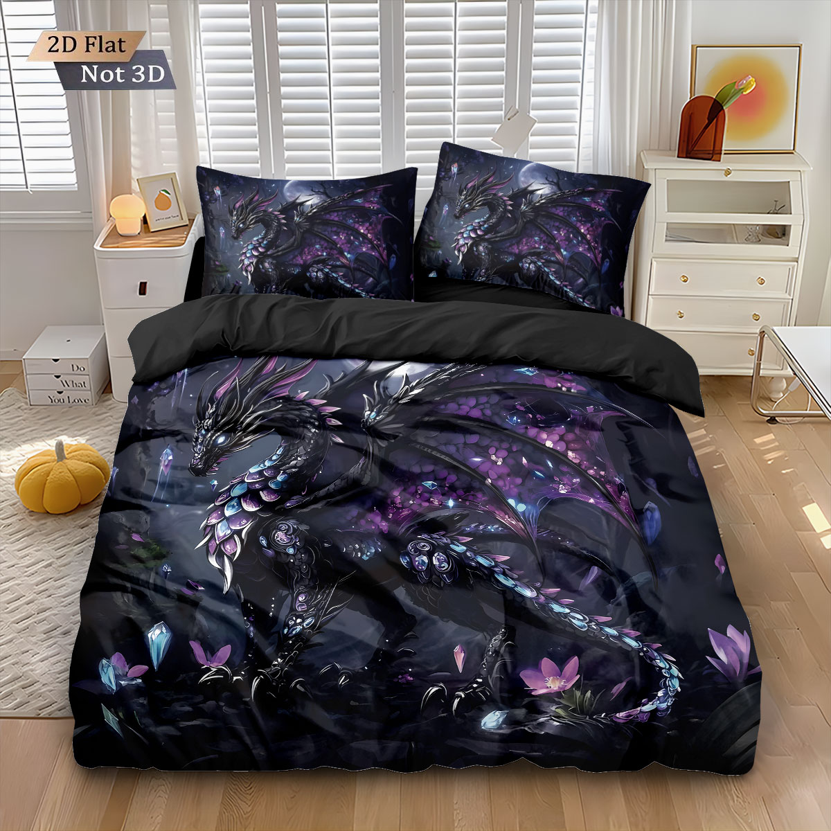 3pcs Sacred Western Dragon Sea - Home Textiles Bedding avis et prix