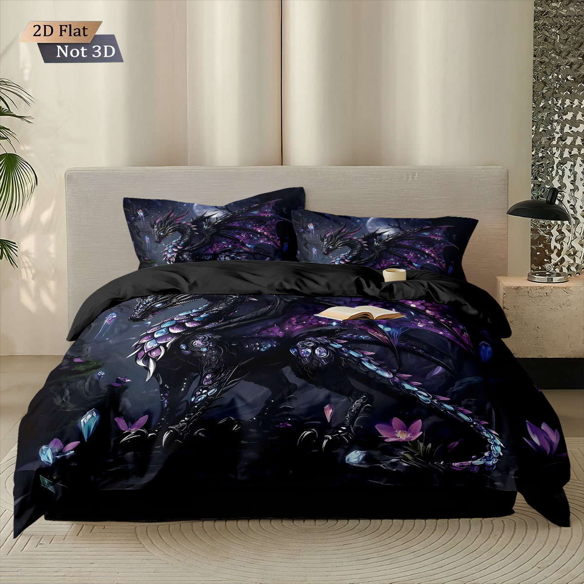 3pcs Sacred Western Dragon Sea - Home Textiles Bedding avis et prix
