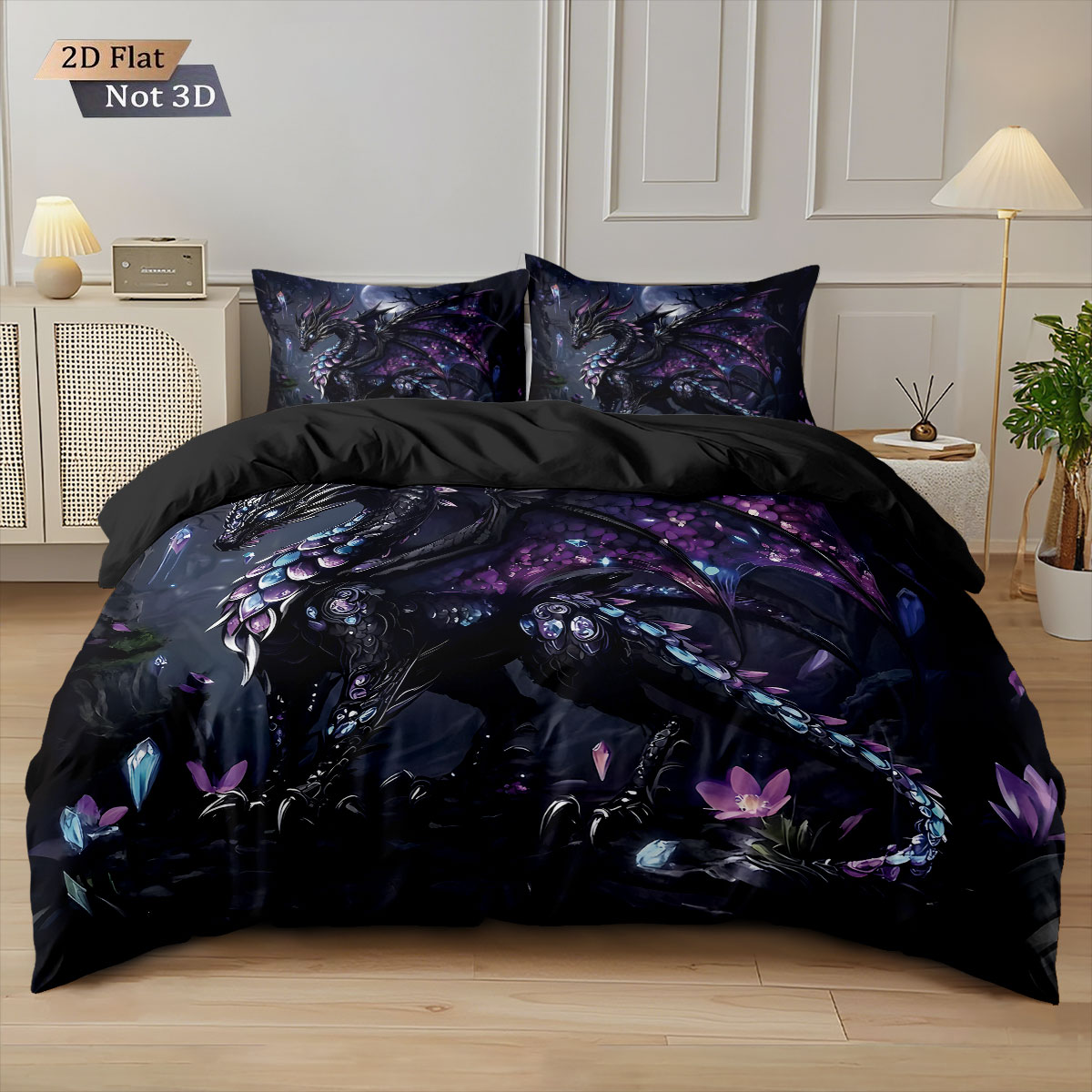 3pcs Sacred Western Dragon Sea - Home Textiles Bedding avis et prix
