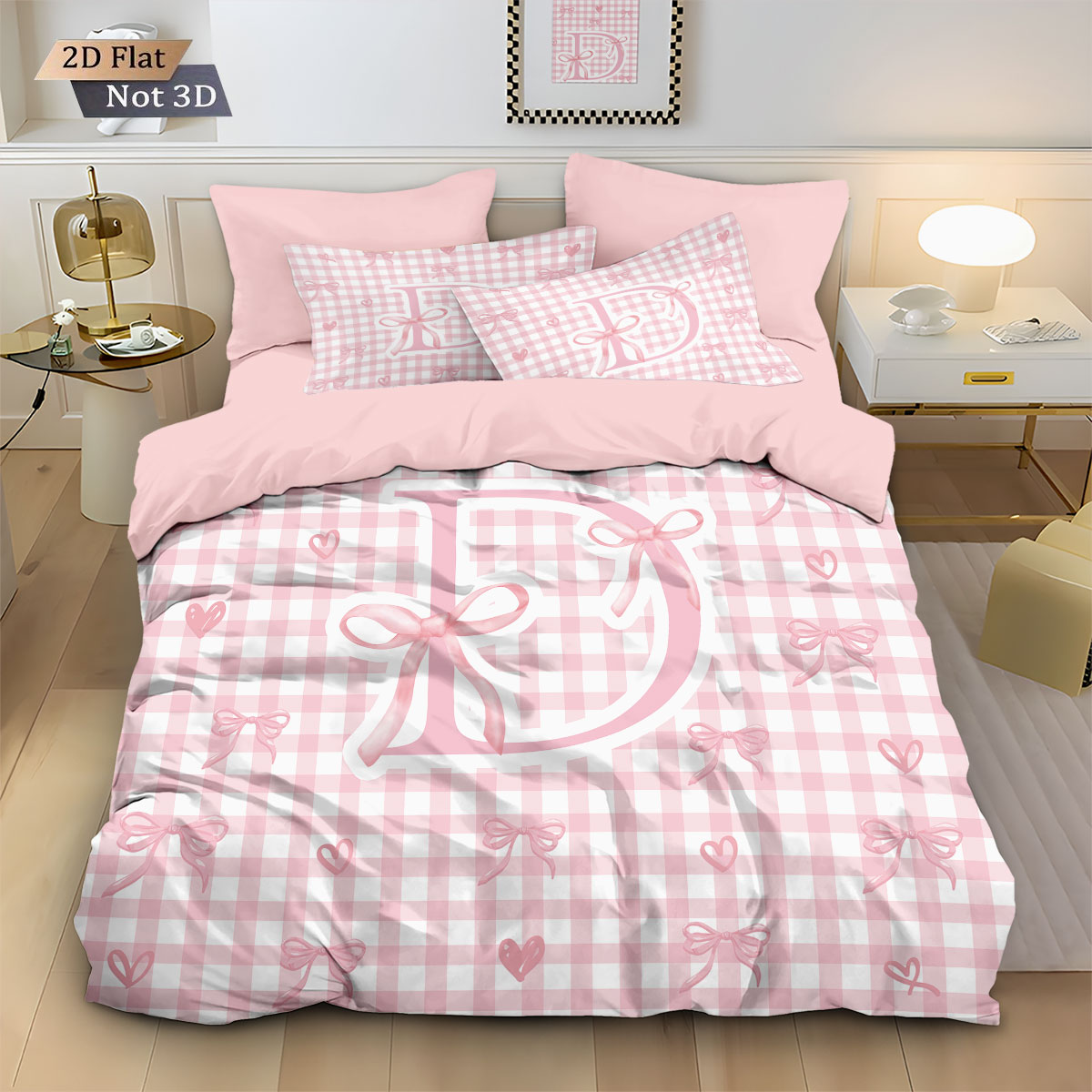 3pcs Pink Bow D-Printed Corele - Home Textiles Bedding avis et prix