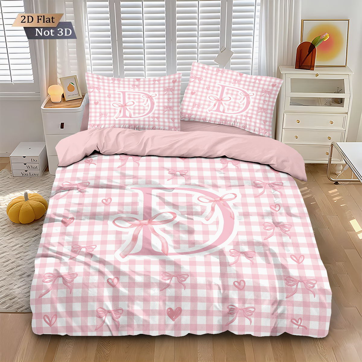 3pcs Pink Bow D-Printed Corele - Home Textiles Bedding avis et prix