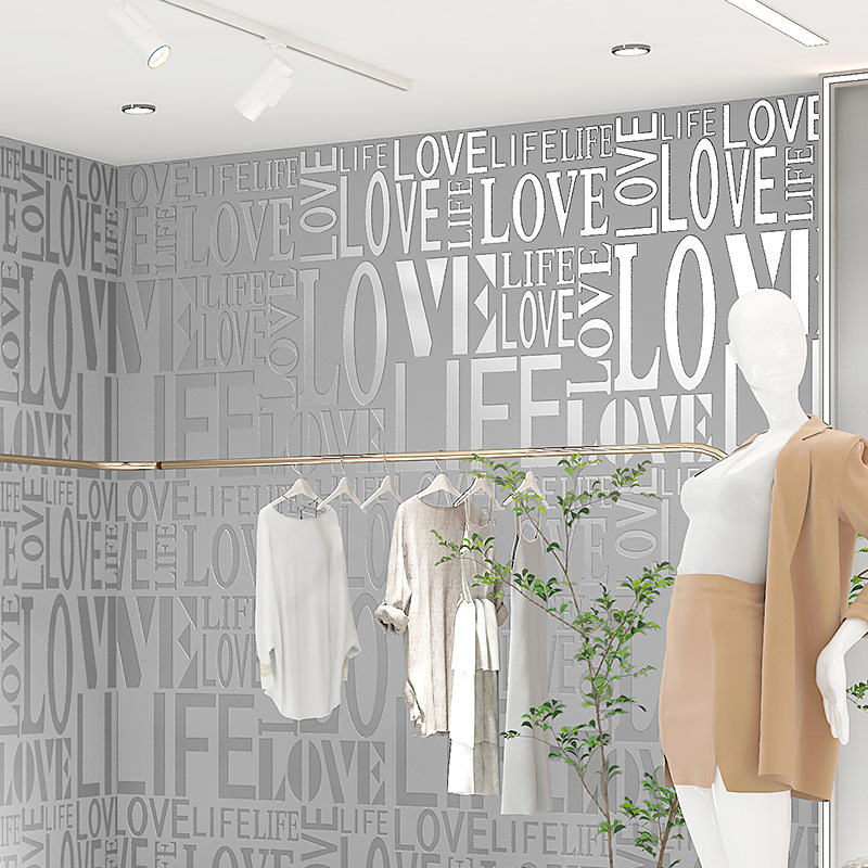 English Letter Wallpaper Cloth - Home Textiles Store avis et prix