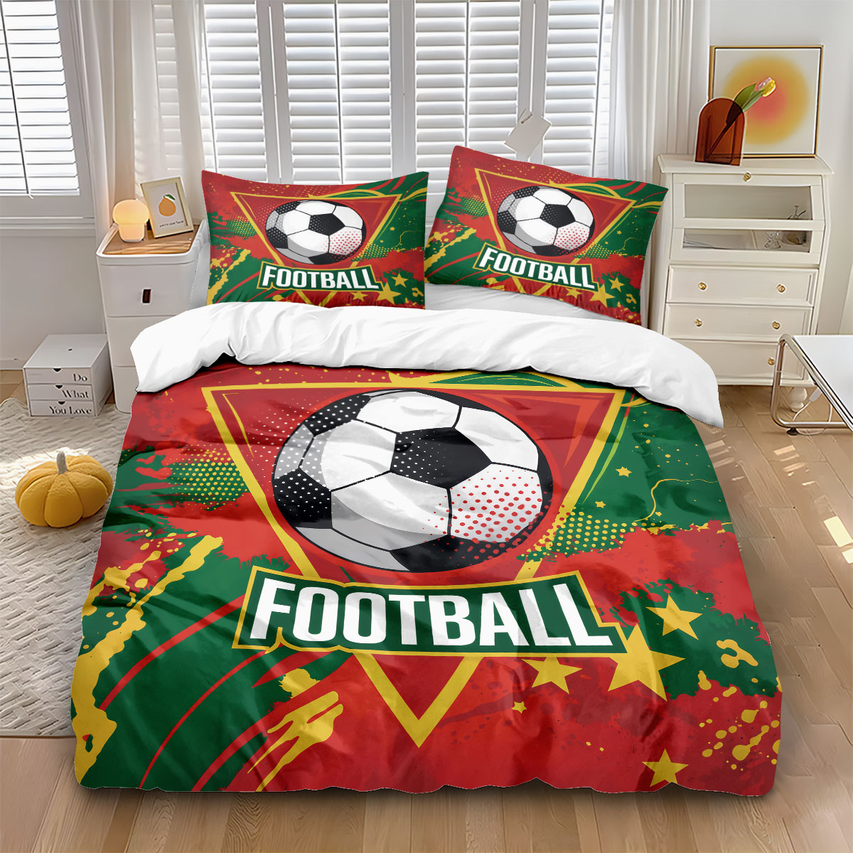 Soccer Football Print Duvet Co - Home Textiles Bedding avis et prix
